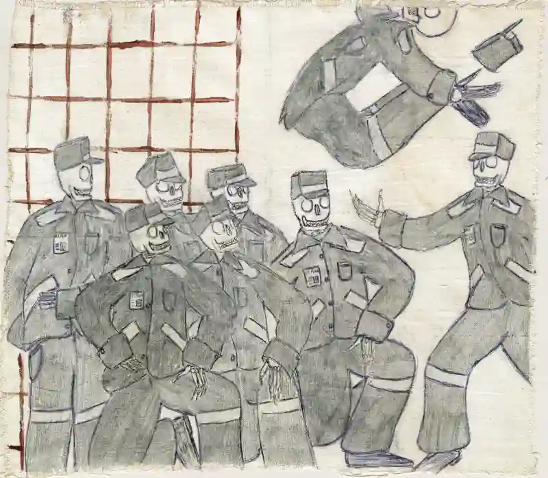 Арестантской строй перед суетой