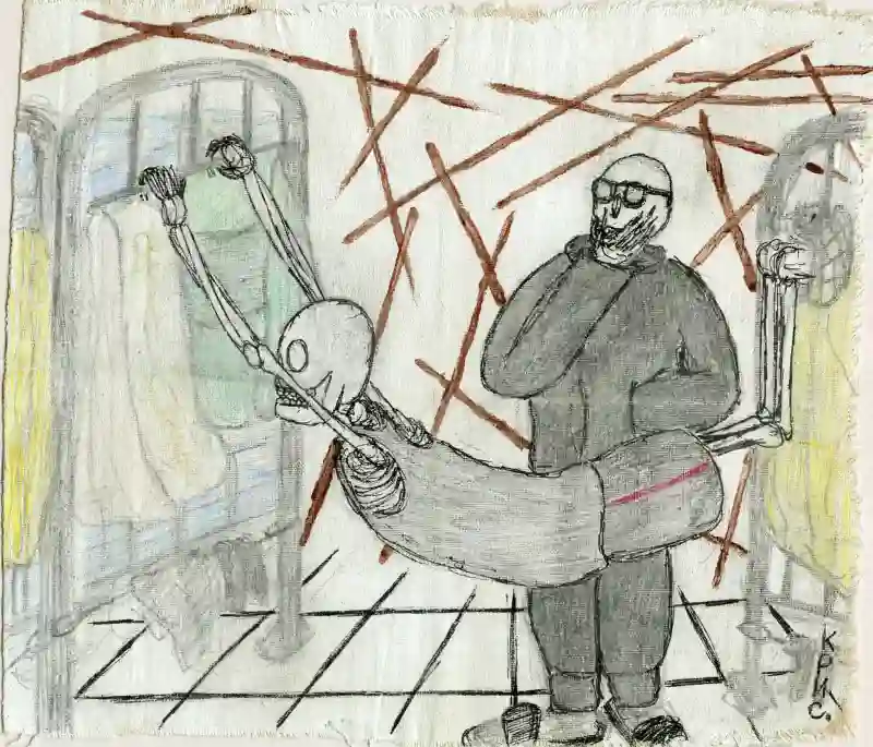 Как приходят идеи картин или разминка йога Дениса