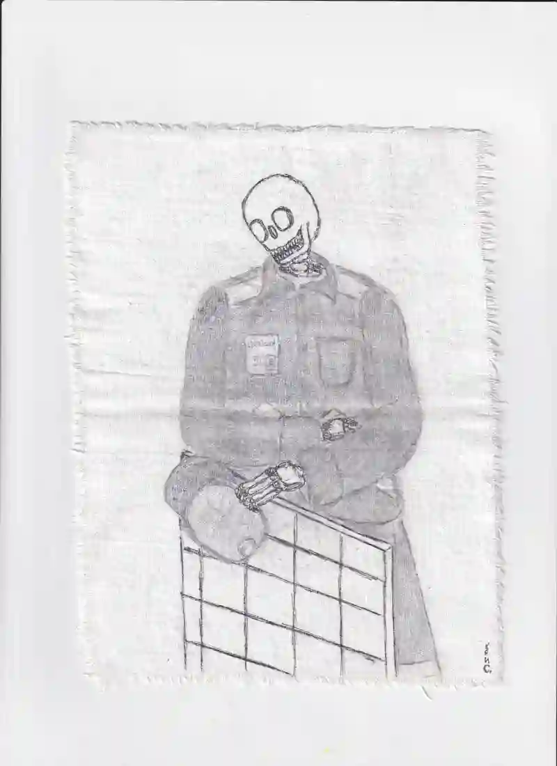 В позе у барьера ареста